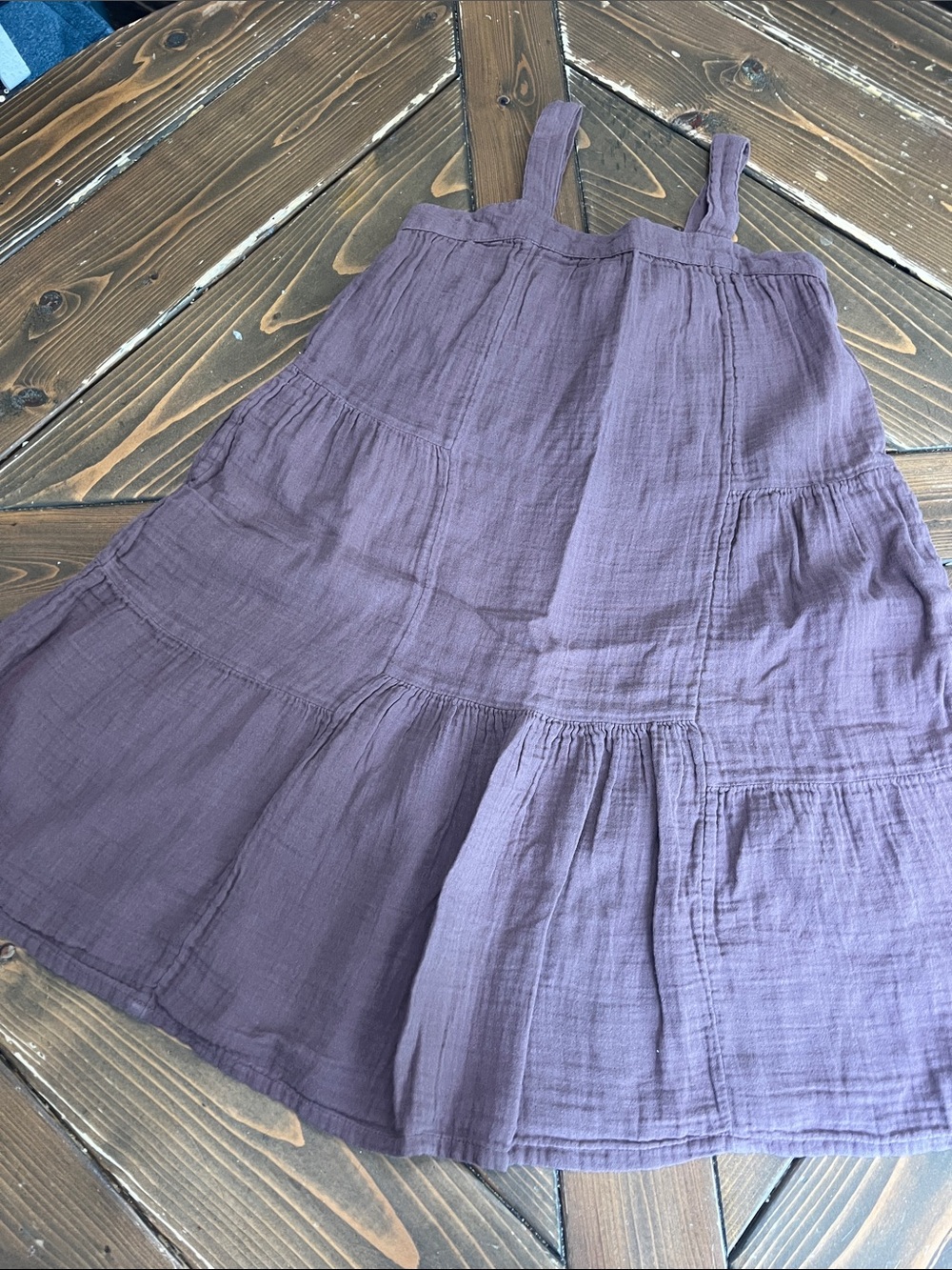 GAP Girls Purple Tiered Cotton Dress